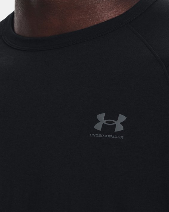 เสื้อแขนสั้น UA Performance Cotton สำหรับผู้ชาย, Black, pdpMainDesktop image number 3